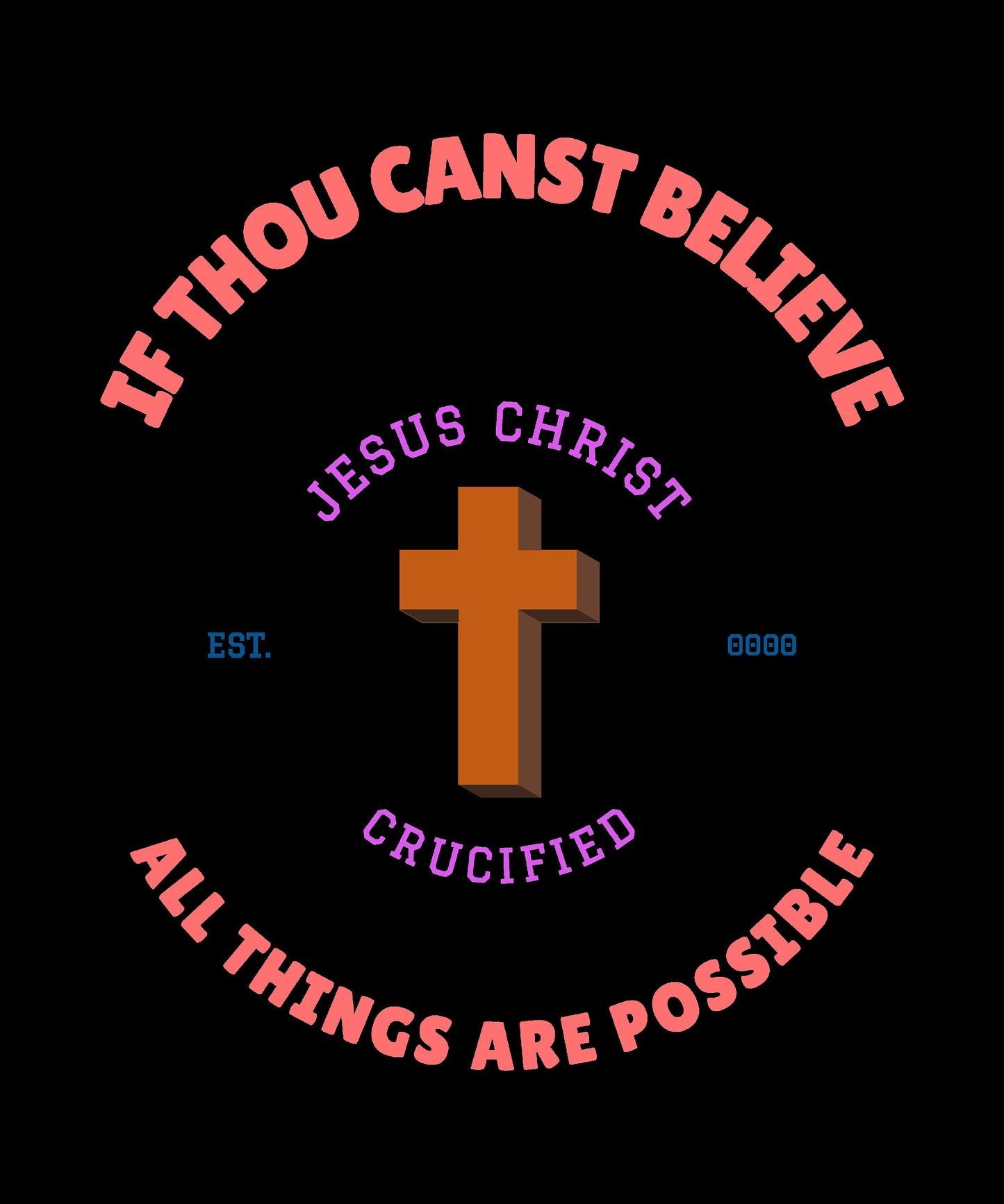 Inspirational Downloadable Art Mark 9:23 If thou canst believe Downloadable Art